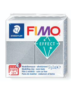 Полимерна глина Staedtler Fimo Effect,57g, металическо сребро 81