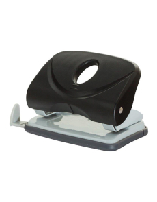 Перфоратор Office Products, до 20 листа, пластмасов, черен