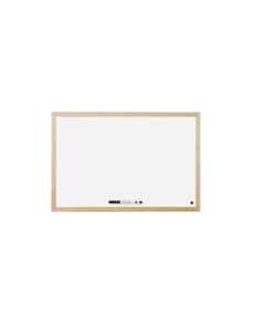 Дъска Bi-Office бяла с дървена рамка, 30х40 cm
