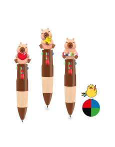 Многоцветна химикалка с фигурка Trendhaus Capybara