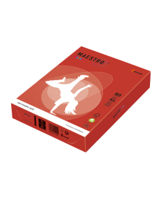 Копирна хартия Maestro Color 80g опаковка 500,червен CО44