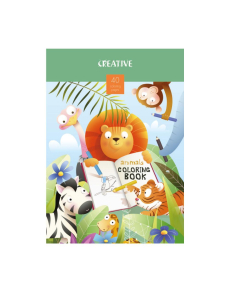 Книжка за оцветяване  Creative Children, 40 страници, животни
