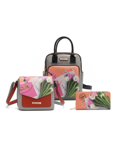 Комплект 2 чанти и портфейл Nicole Lee, BLOSSOM