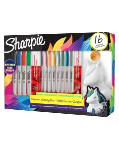 Комплект Sharpie Unicorn, 16 цвята + касичка
